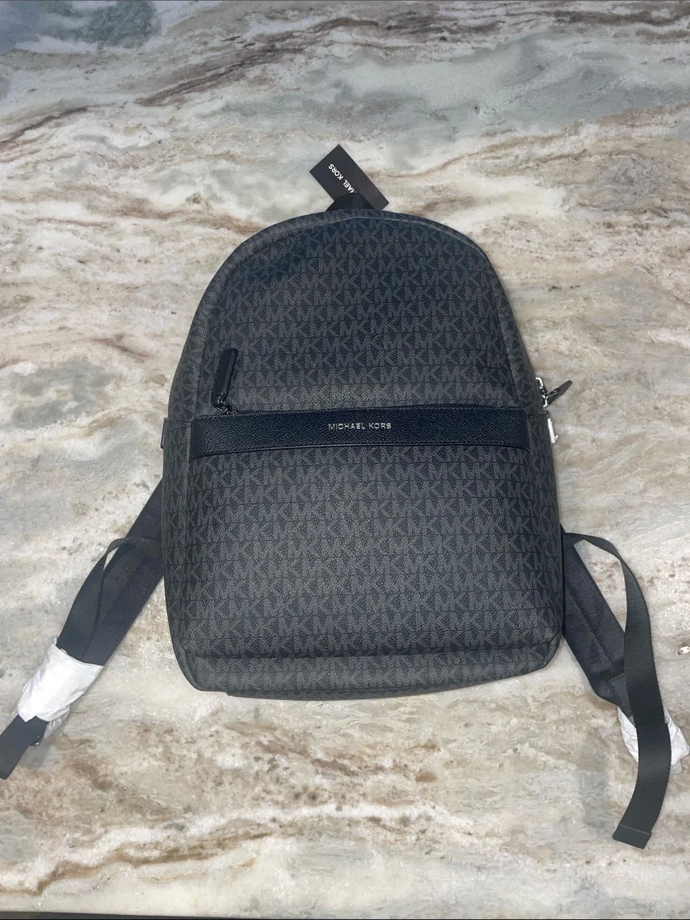 Michael Kors Charcoal/Black MK Monogram Backpack